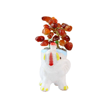 Lucky Elephant Carnelian Tree